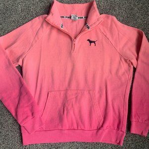 NEW Victoria's Secret PINK Quarter Zip-Pink Ombre